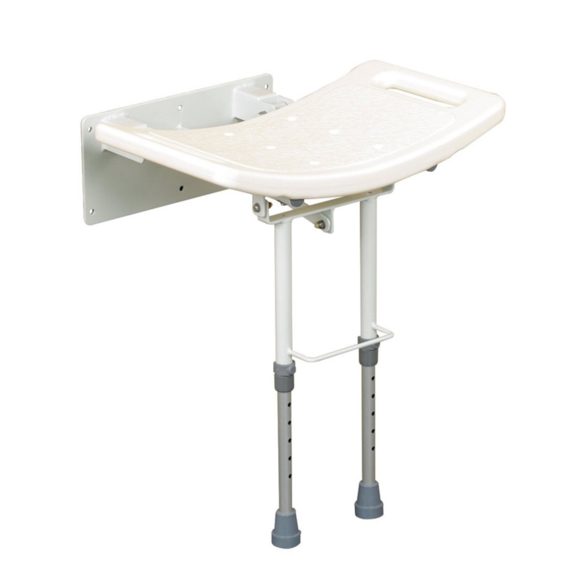 Aidapt Siège De Douche Rembourré Pliable - Support Solo Pour Personnes Âgées - Blanc - 159kg Max
