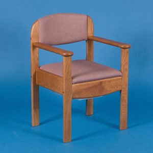 Chaise percée DELUX en bois de hêtre avec coussin fermé