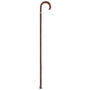 Canne en bois de hêtre 102cm avec poignée courbe classique