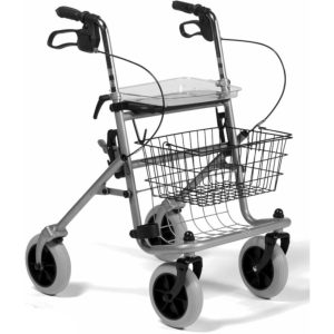 Rollator 4 roues 286B avec panier et plateau plexiglass
