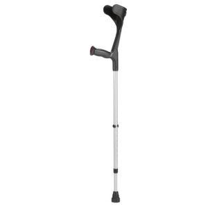 Canne anglaise classique (seule), légère et durable avec poignée plastique rigide noire